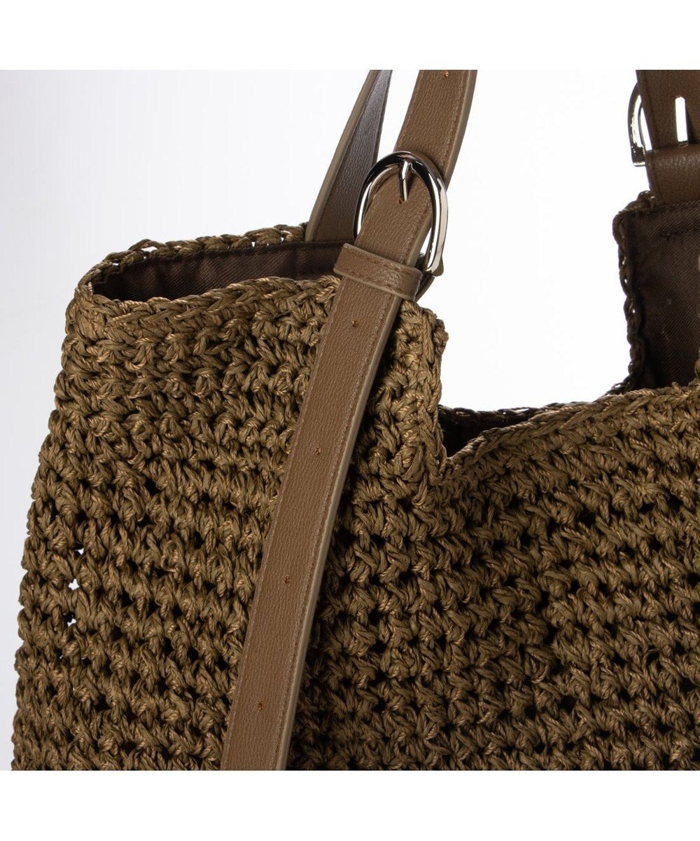 UNBILLION カシュカシュ cachecache / ベルトハンドルクロッシェトート カゴバッグ 