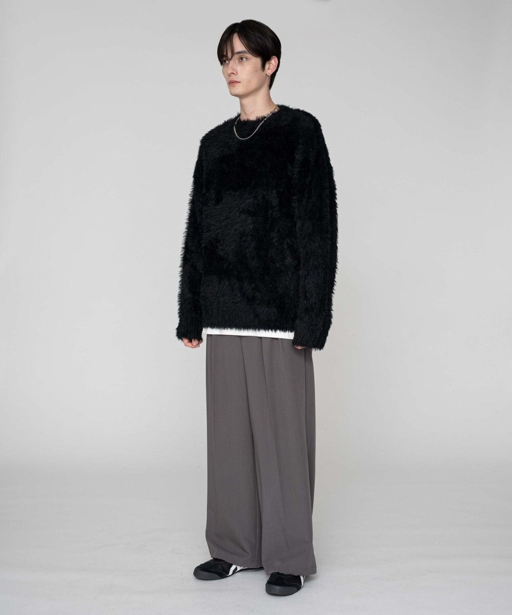 WEGO 【2025秋冬新作/ユニセックス着用ITEM/MLサイズ展開】フェザーニットプルオーバー 