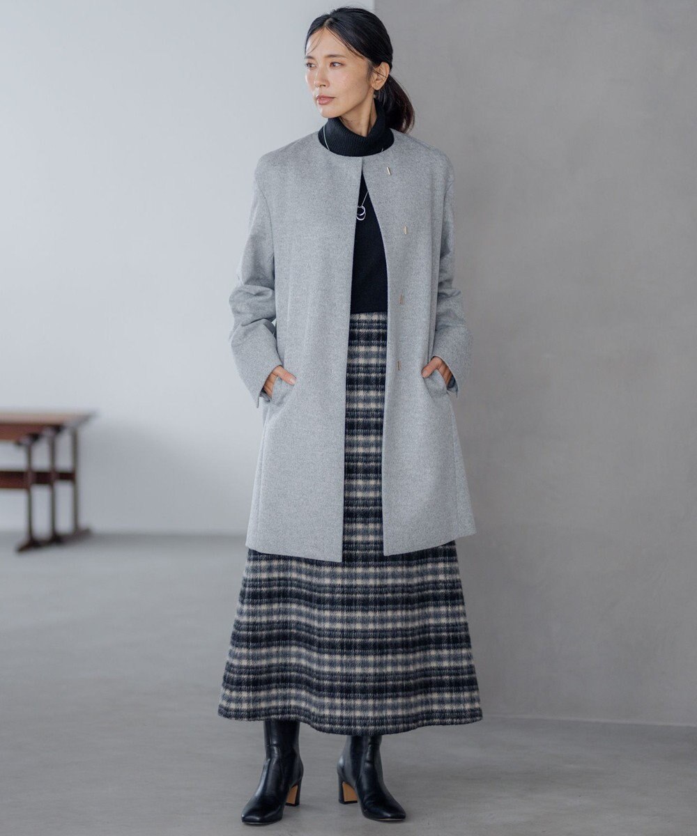 23区 シャギーチェック スカート 