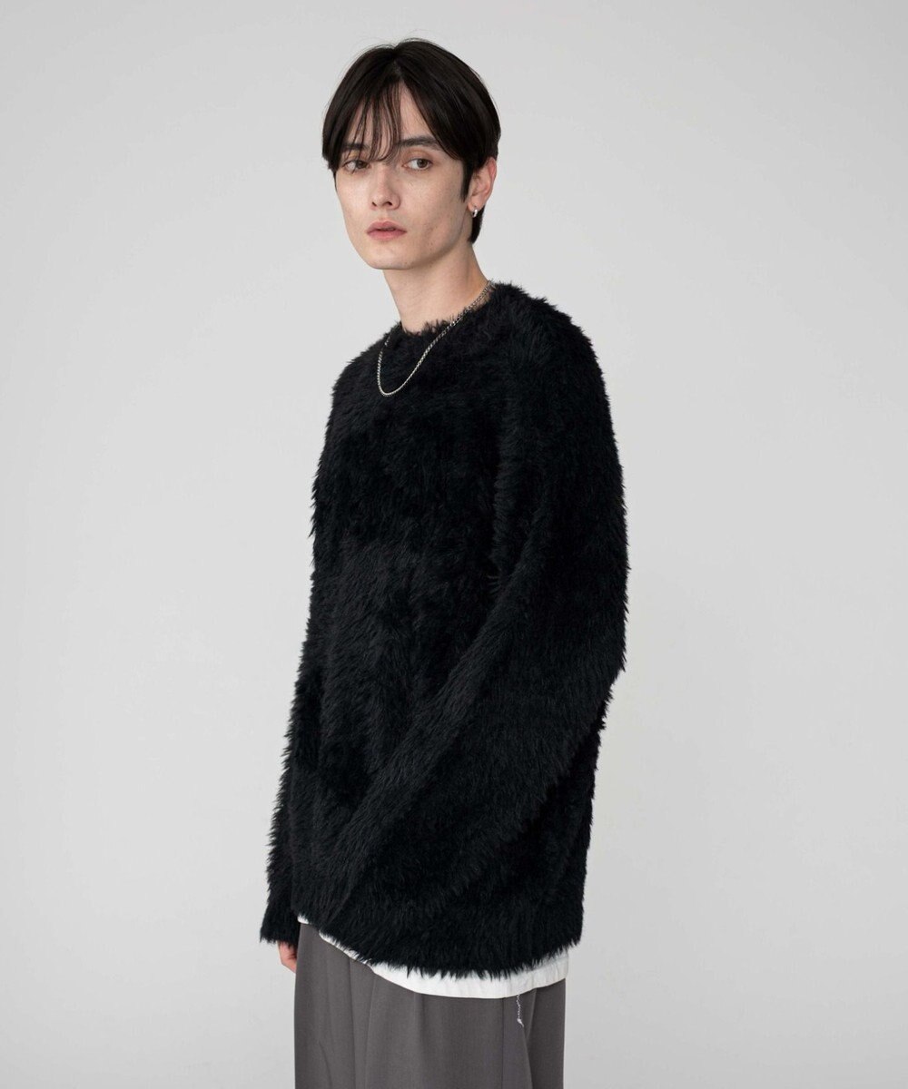 WEGO 【2025秋冬新作/ユニセックス着用ITEM/MLサイズ展開】フェザーニットプルオーバー 