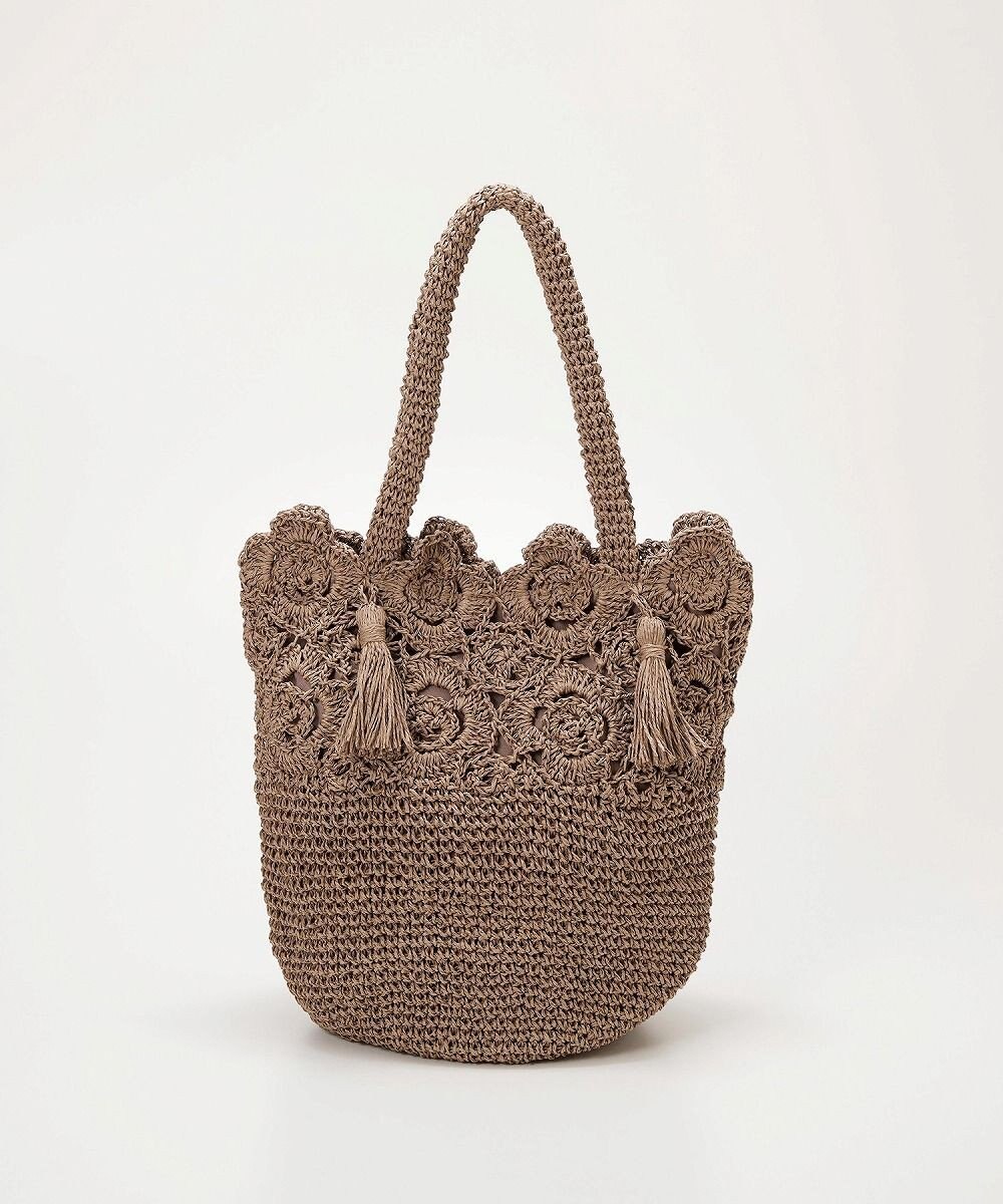 TOPKAPI 【TREASURE TOPKAPI】フラワーモチーフ ペーパー トートバッグ 