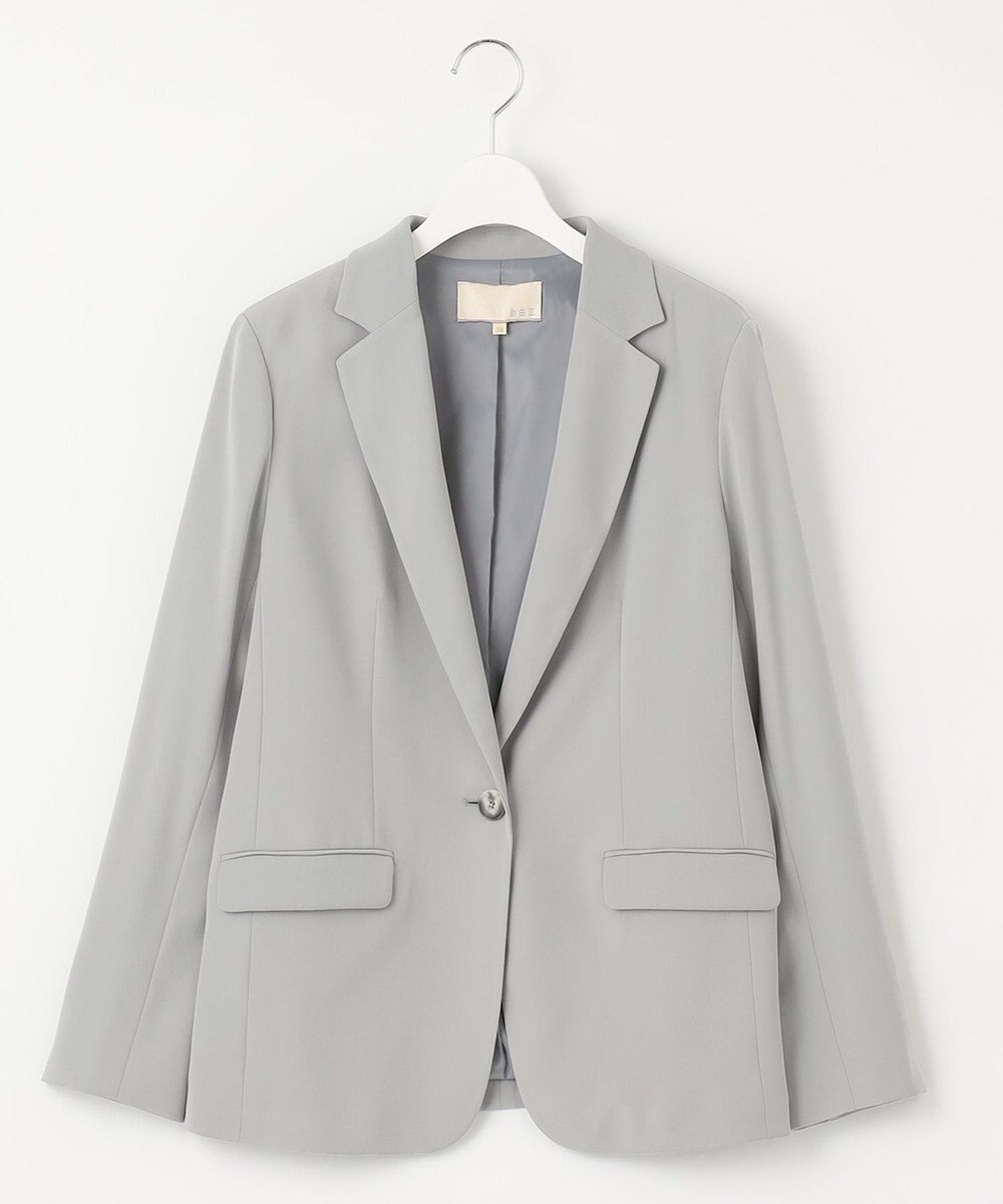 自由区 【XSサイズ～/洗える】ダブルフェイススーティング テーラードジャケット 