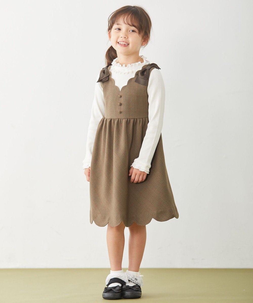 ANY KIDS テレコハイネック長袖Tシャツ 