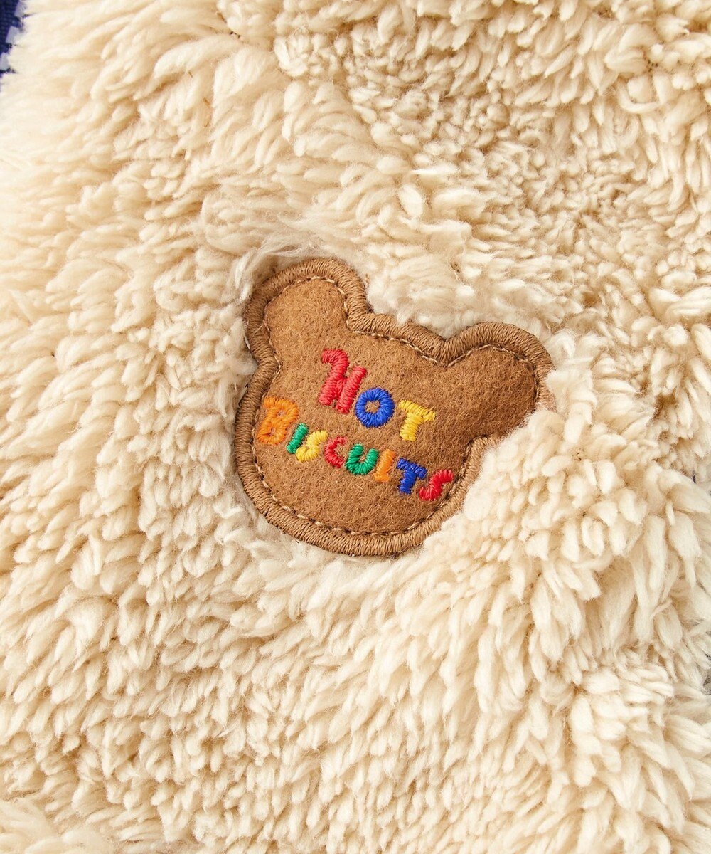 MIKI HOUSE HOT BISCUITS 【80-120cm】 裏ボアフリース リバーシブル総柄ベスト 