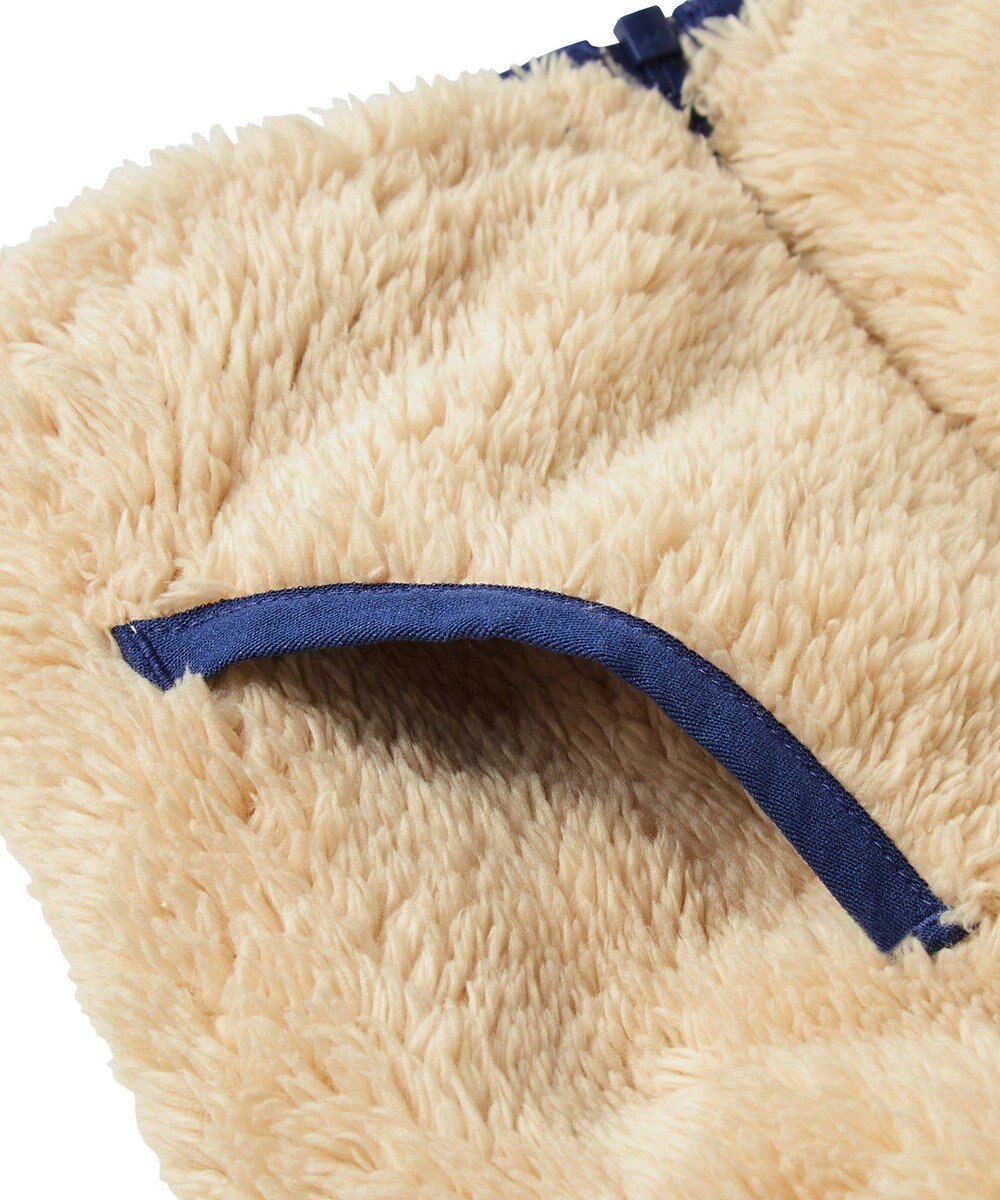 MIKI HOUSE HOT BISCUITS 【80-120cm】 裏ボアフリース リバーシブル総柄ベスト 