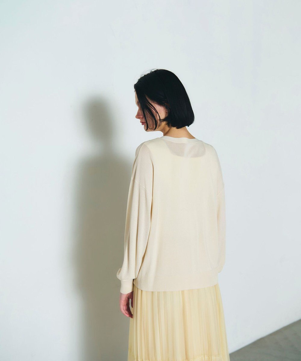 GRACE CONTINENTAL ルーズVネックニットカーディガン 