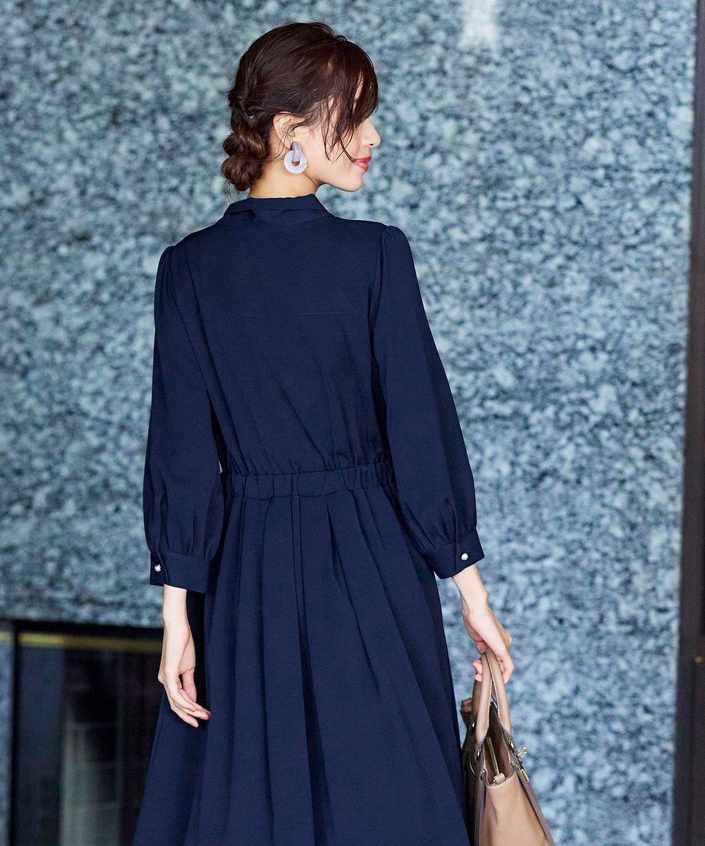 Tiaclasse 【洗える】リボンボウタイワンピース 