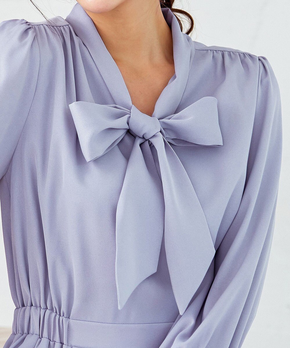 Tiaclasse 【洗える】リボンボウタイワンピース 