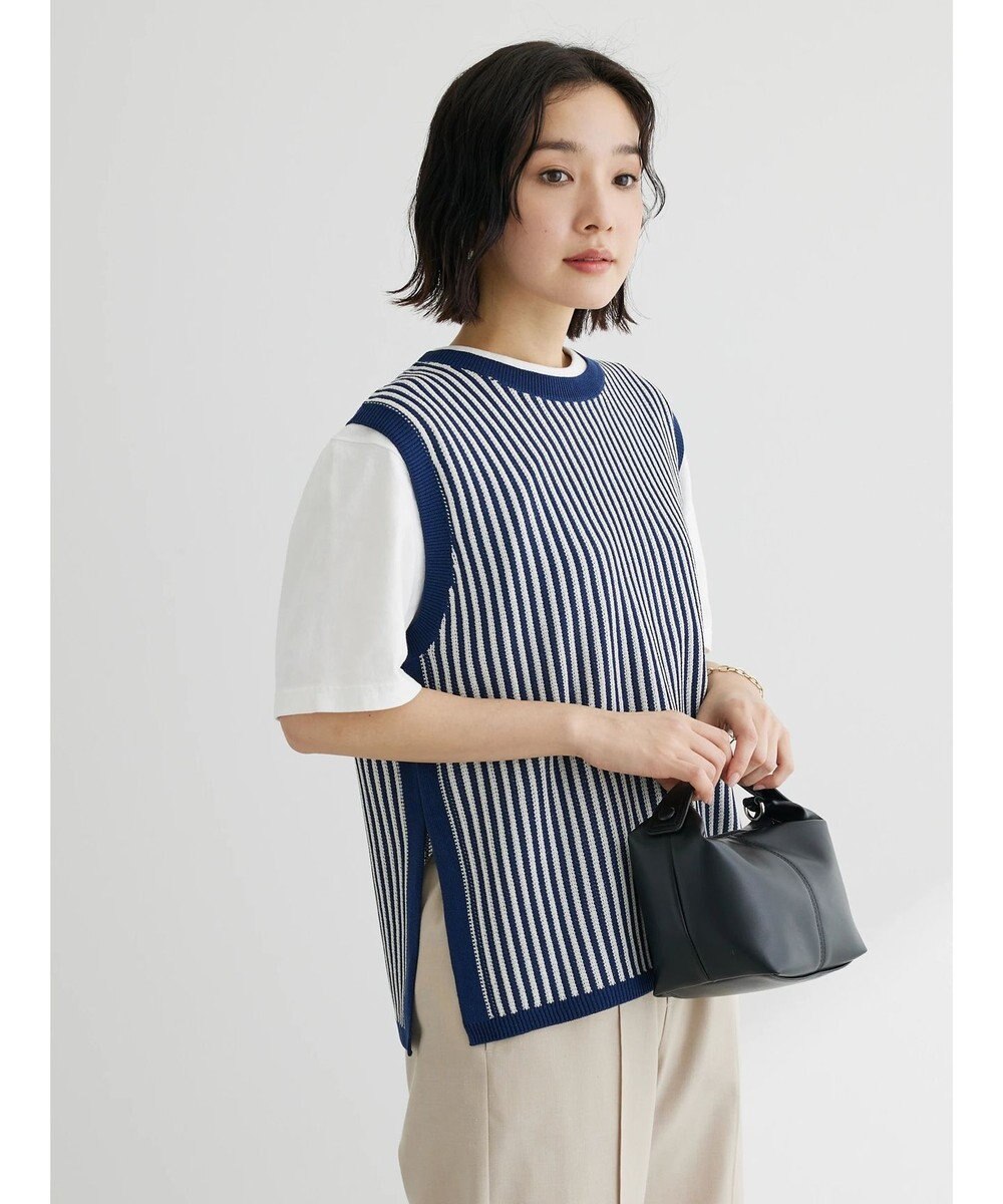 Green Parks ストライプドロストベスト 