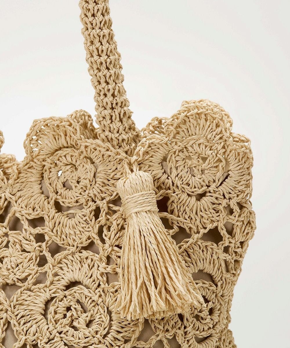 TOPKAPI 【TREASURE TOPKAPI】フラワーモチーフ ペーパー トートバッグ 