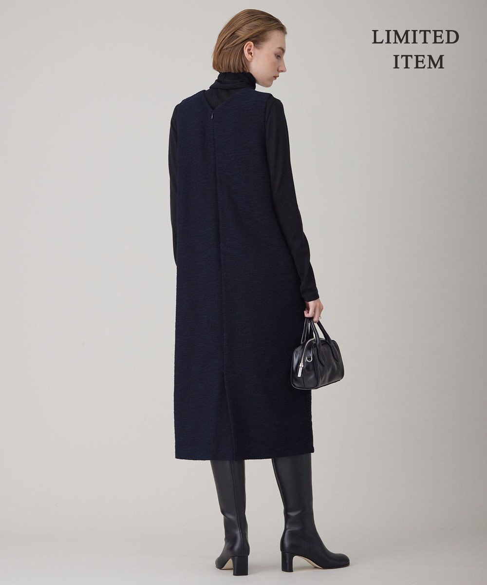 ICB L 【WEB限定・洗える】 ツイードインレイ ジャンパースカート ワンピース 