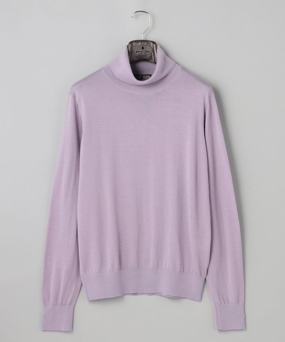 GOTAIRIKU 新色追加【洗える/チクチクしにくい/ピリングしにくい】イタリア糸 ハイゲージ タートルネックニット_WOOL100％ 