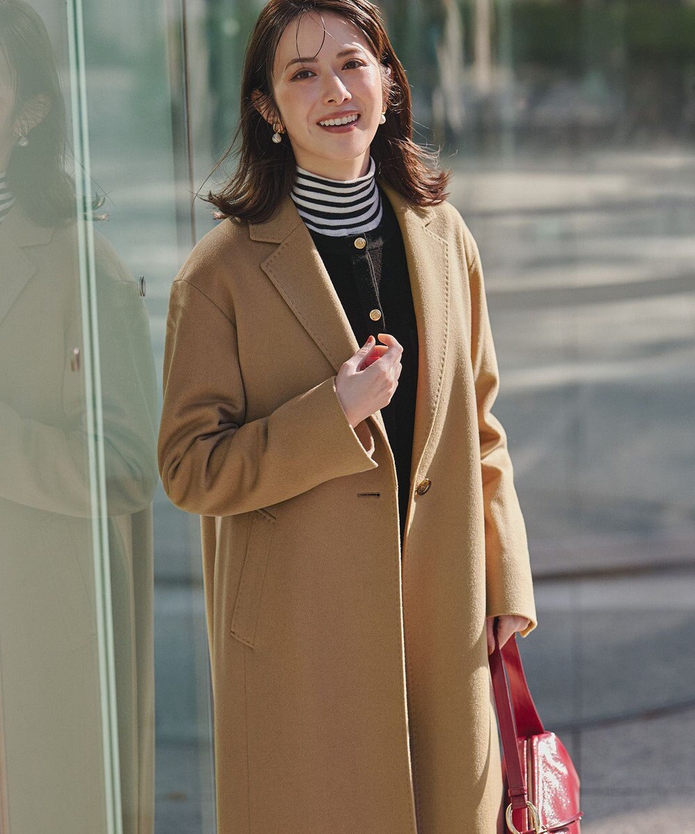 23区 S ウールカシミヤビーバー チェスター コート 