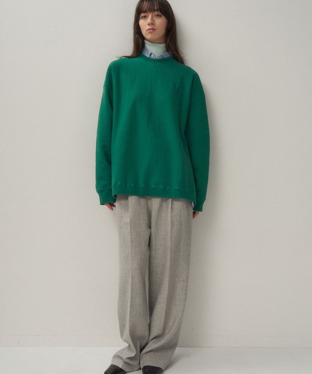 ATON LINEN WOOL TWILL | タックイージーパンツ 