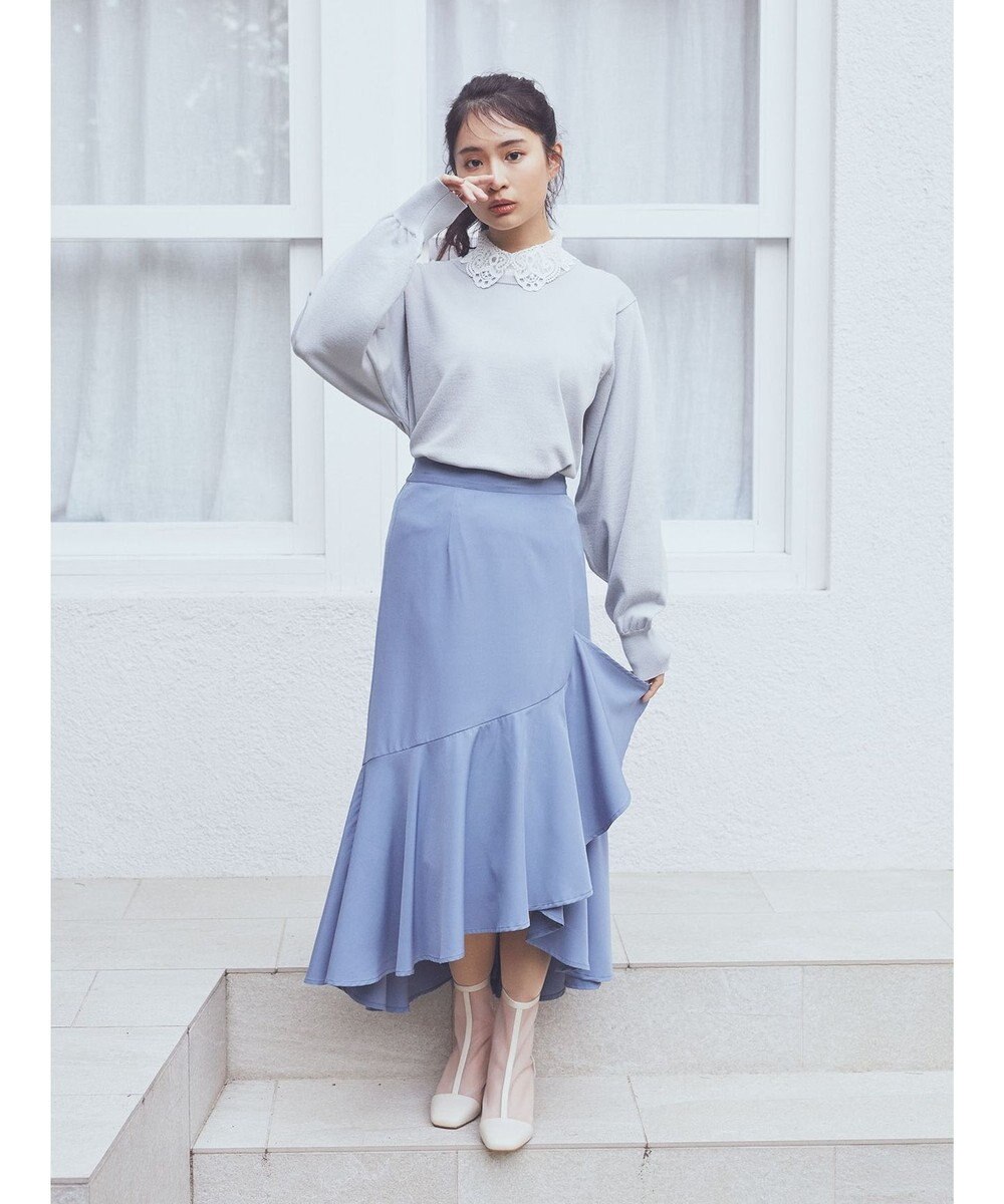 earth music&ecology 襟付きニットプルオーバー 