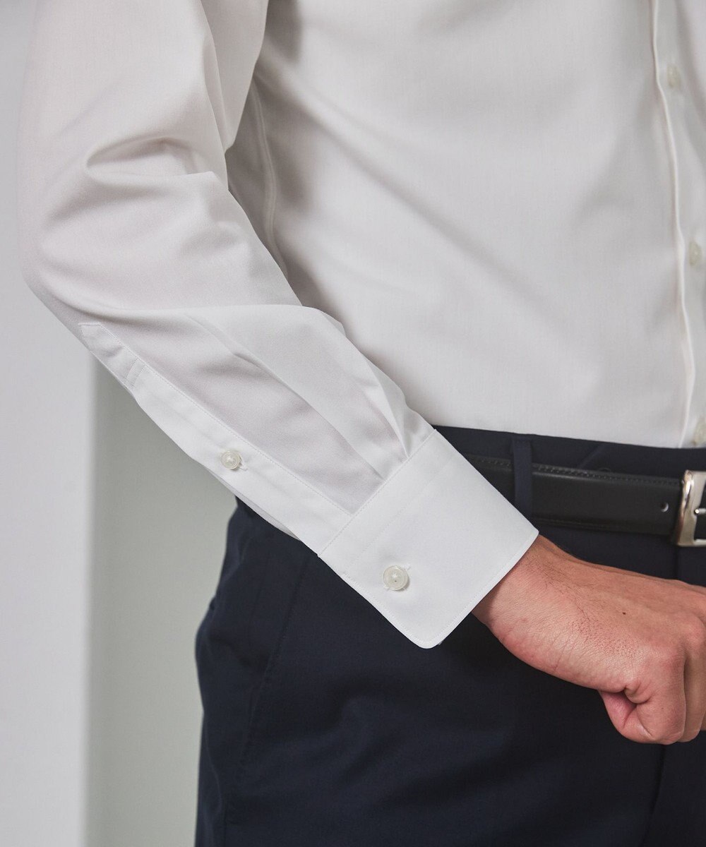 GOTAIRIKU 【形態安定】PREMIUMPLEATS_レギュラーカラー 通年ドレスシャツ_ホワイト(25年春夏モデル) 