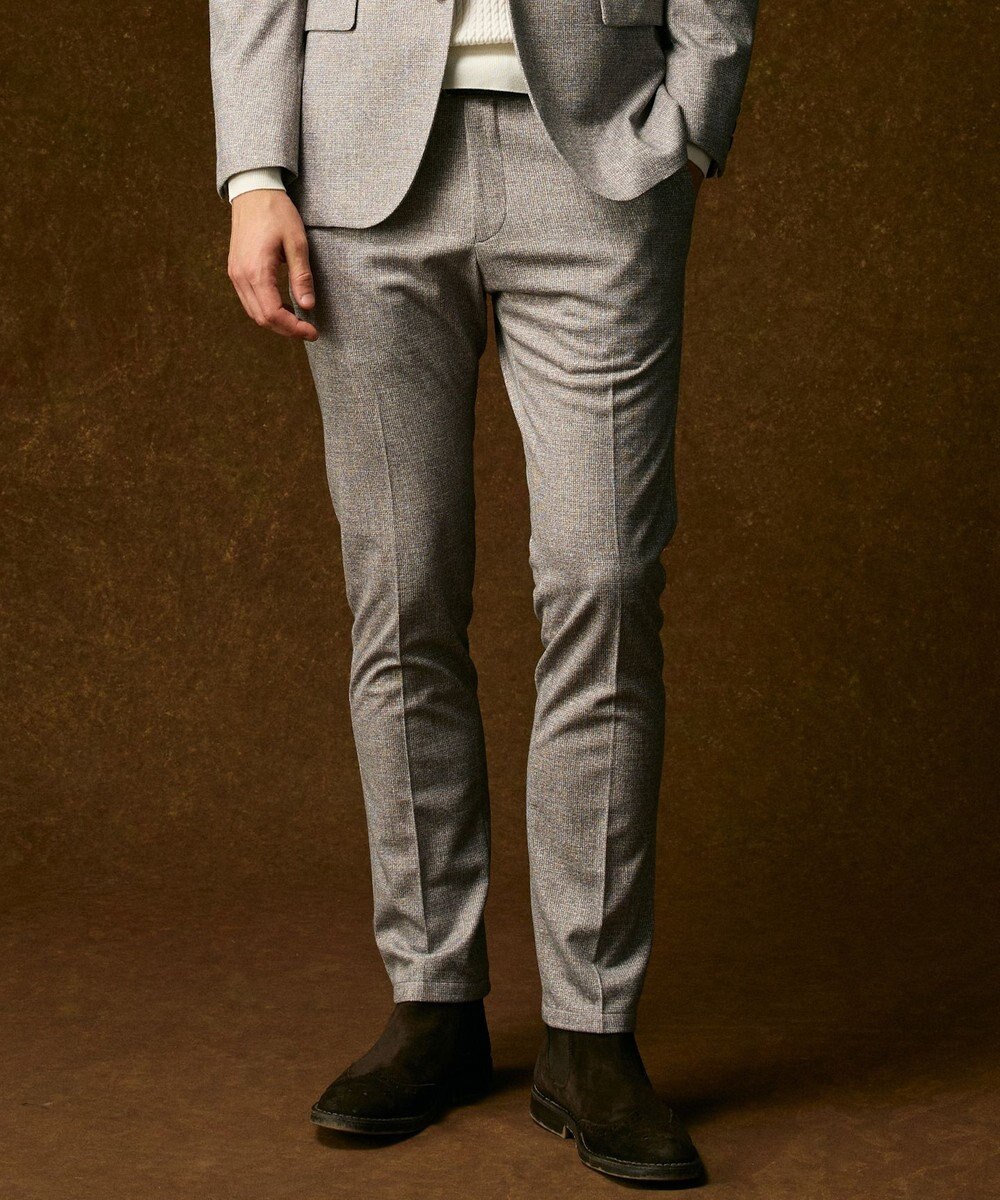 JOSEPH ABBOUD 【ストレッチ/ウエストも伸びる】ウールライクフランネルジャージーパンツ 