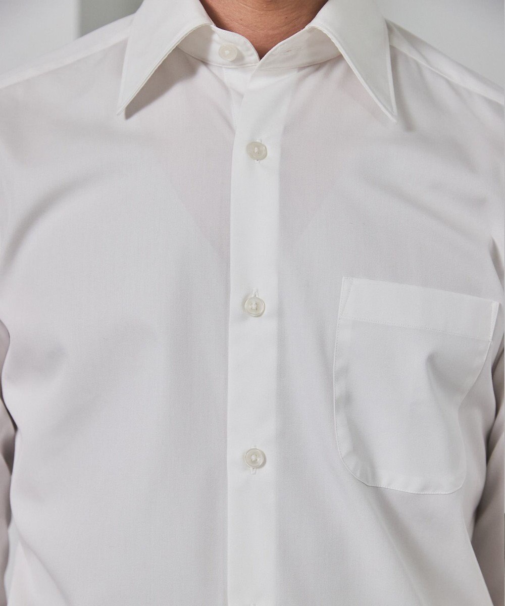 GOTAIRIKU 【形態安定】PREMIUMPLEATS_レギュラーカラー 通年ドレスシャツ_ホワイト(25年春夏モデル) 