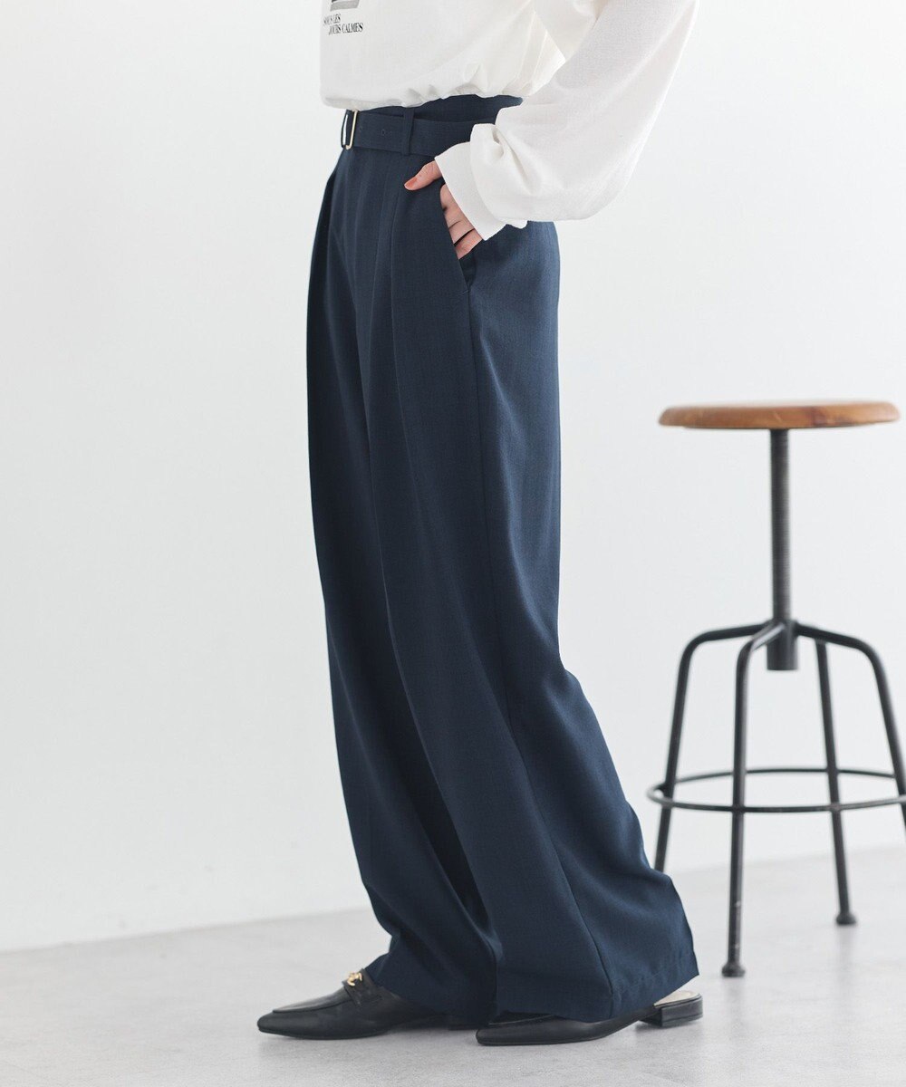 earth music&ecology 【予約】アソートツータックベルトパンツ 