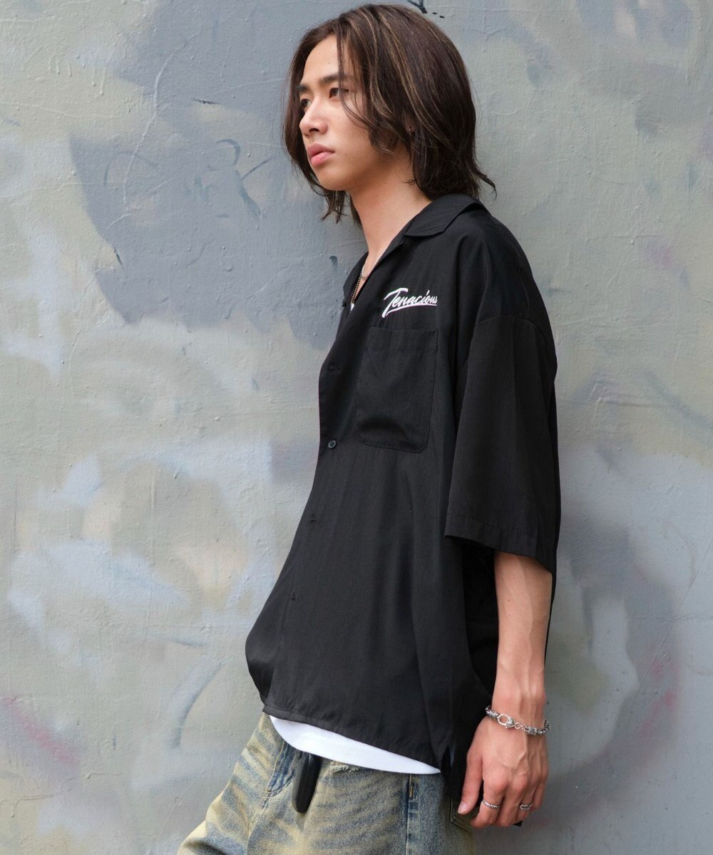 WEGO 【ユニセックス着用ITEM/MLサイズ展開】オープンカラーグラフィックシャツ（SS） 