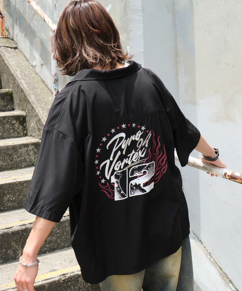 WEGO 【ユニセックス着用ITEM/MLサイズ展開】オープンカラーグラフィックシャツ（SS） 