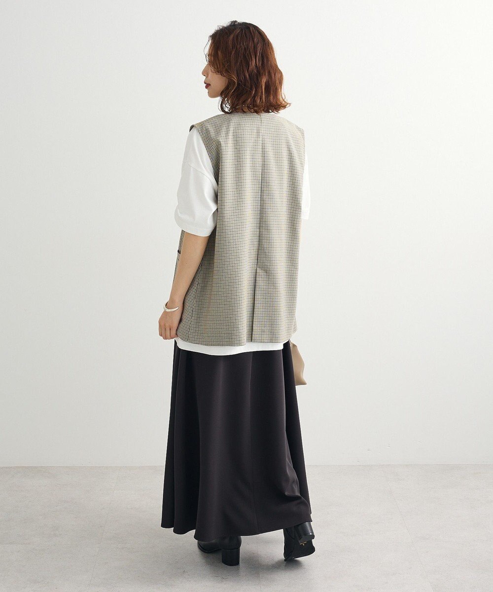 Green Parks ノースリーブチェックジレ 