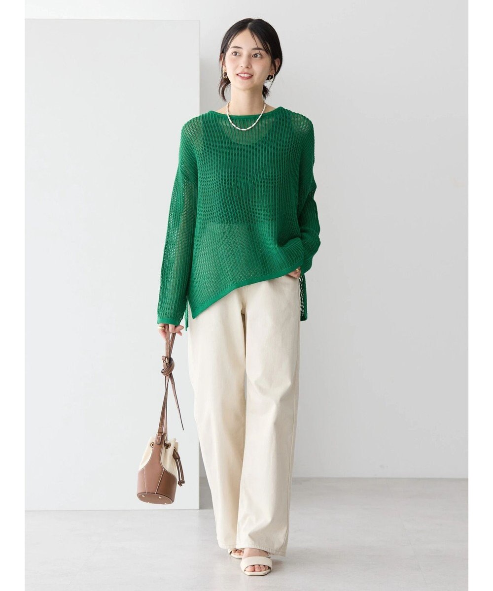 AMERICAN HOLIC 透かし編みメッシュニットプルオーバー 