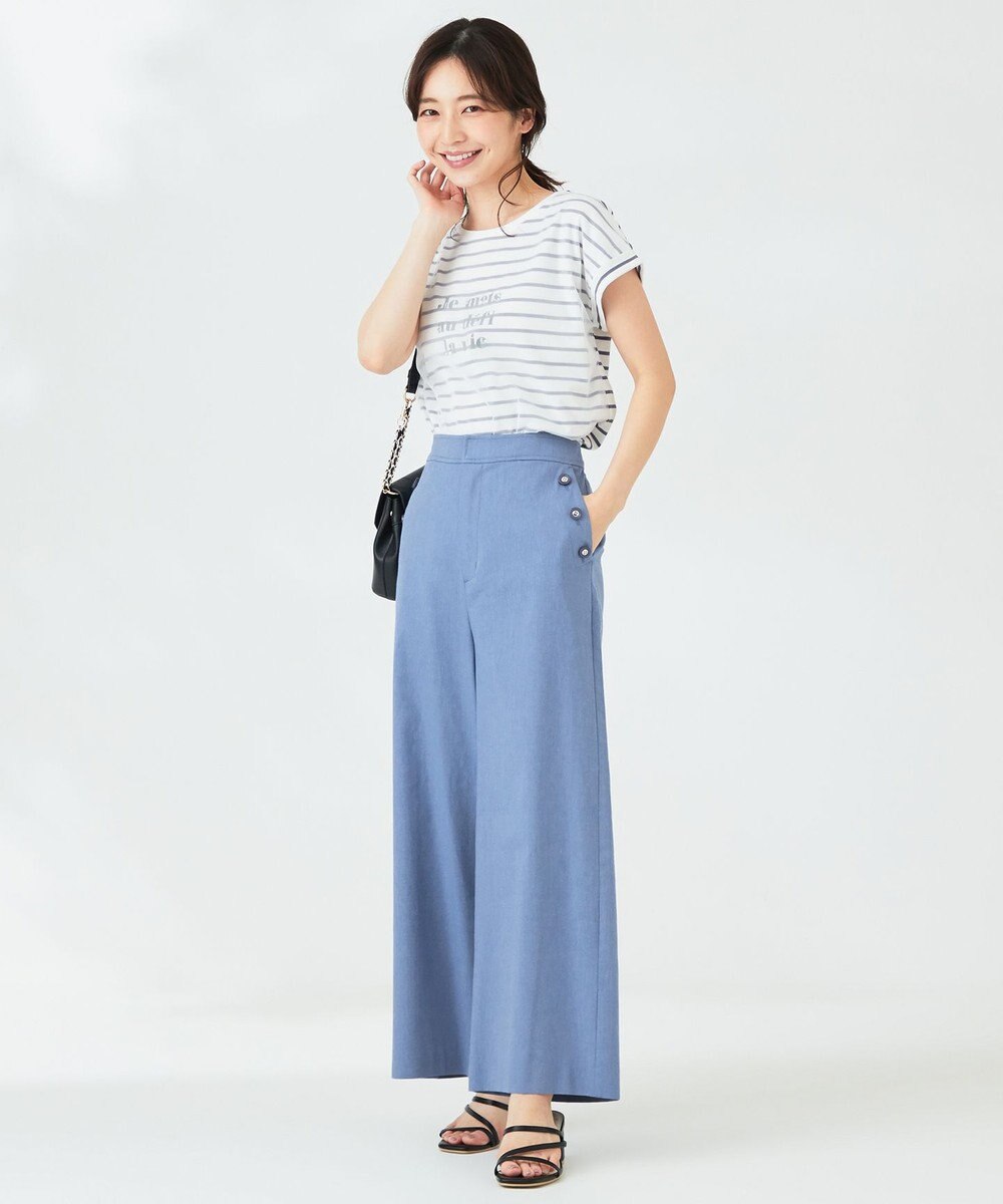 ANY SIS 【洗える】シャンブレーマリン パンツ 