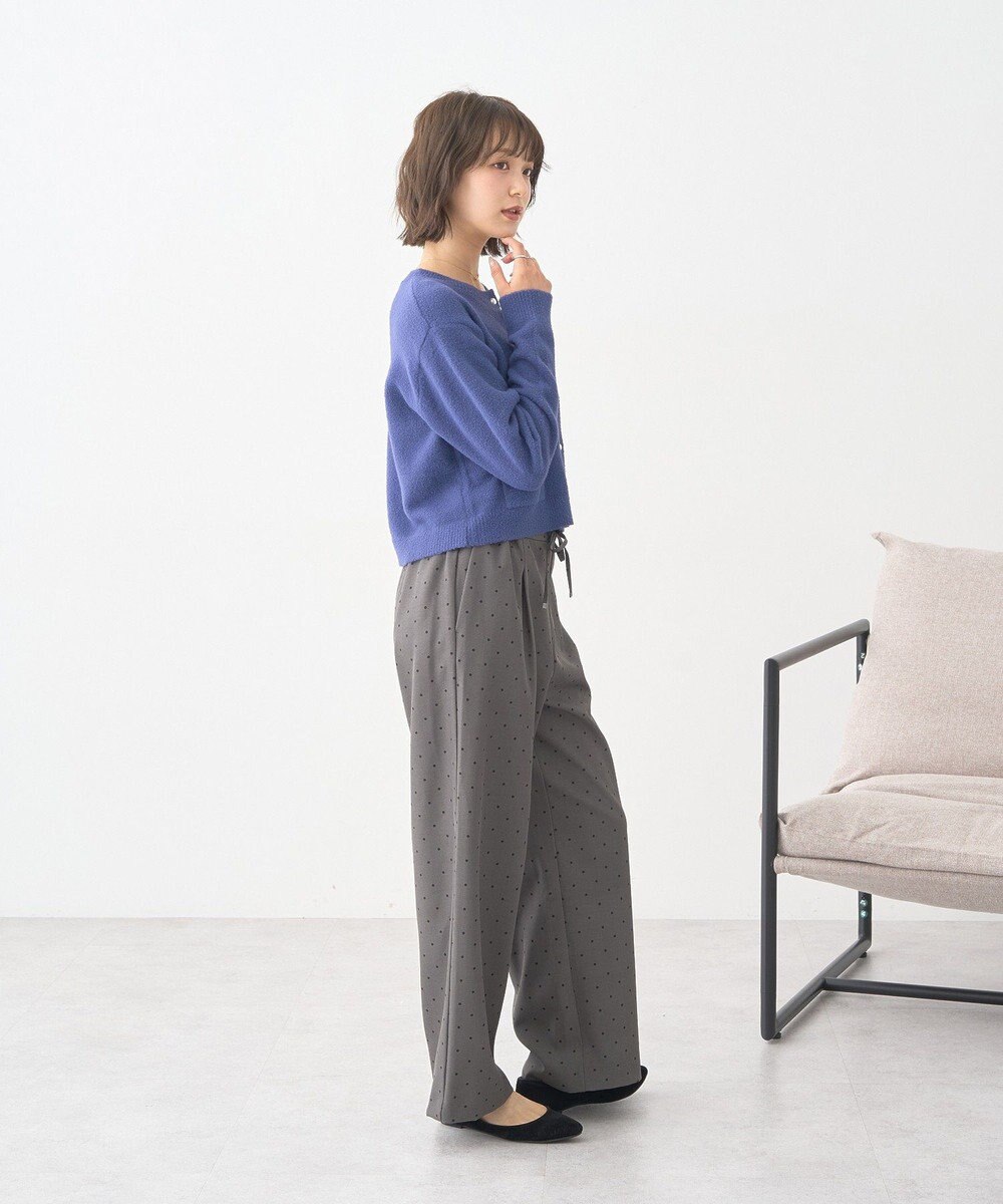 earth music&ecology 【イージーケア】パウダーシャギークルーネックカーディガン 