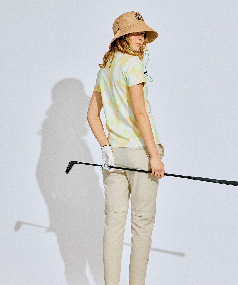 PW CIRCULUS 【吸水速乾  / UV遮蔽率99.5%  UVカット / ストレッチ】【WOMEN】タイダイ柄モックネックT ゴルフウェア レディース 