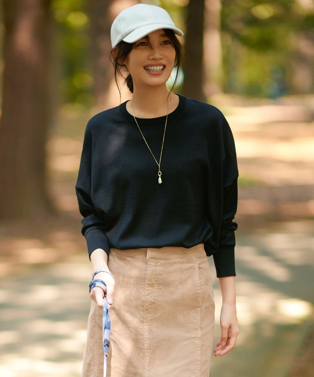 23区 【12色展開/新色追加】ウーステッドウール ビッグシルエット ニット 