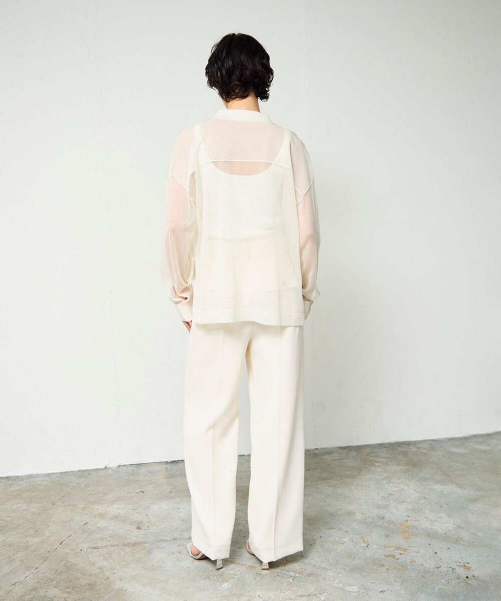 GRACE CONTINENTAL ニットシアーシャツ 