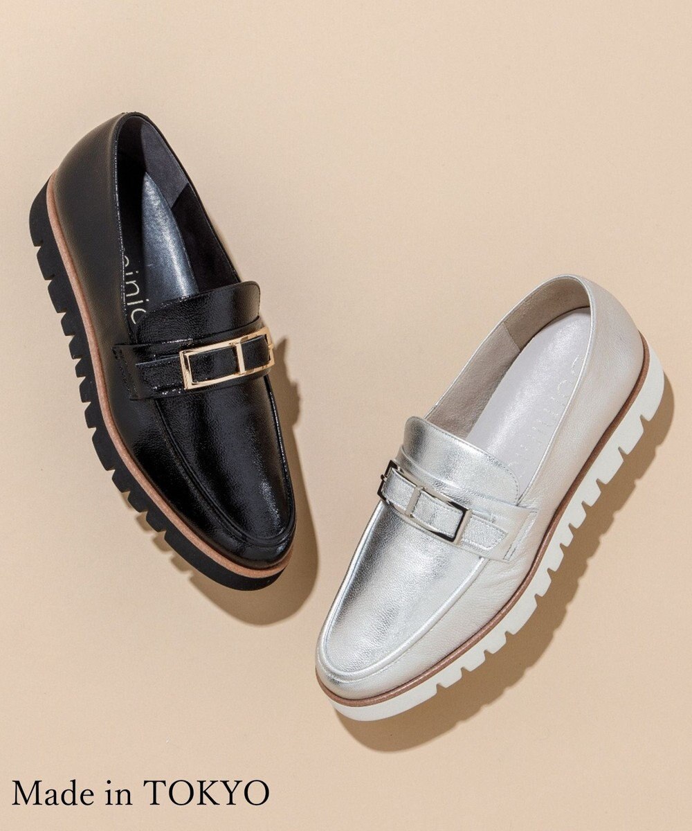Dominic3 スニーカーソール バックルレザーローファー 