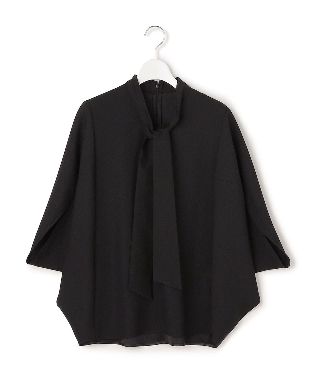 ICB 【先行予約】 FluidBackSatin ドルマンスリーブボウタイブラウス 