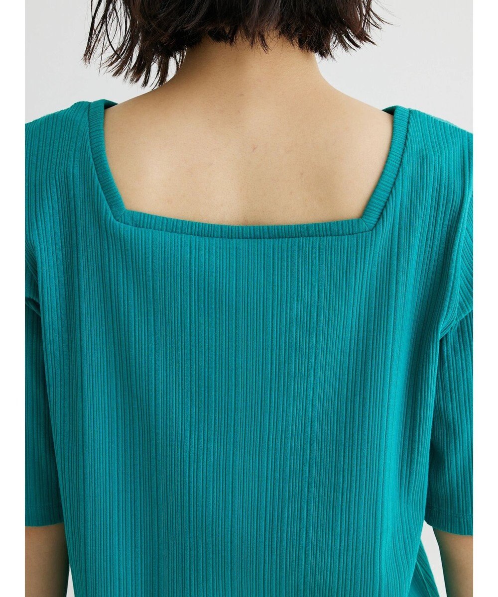 Green Parks 前後２ｗａｙリブ５分袖プルオーバー 