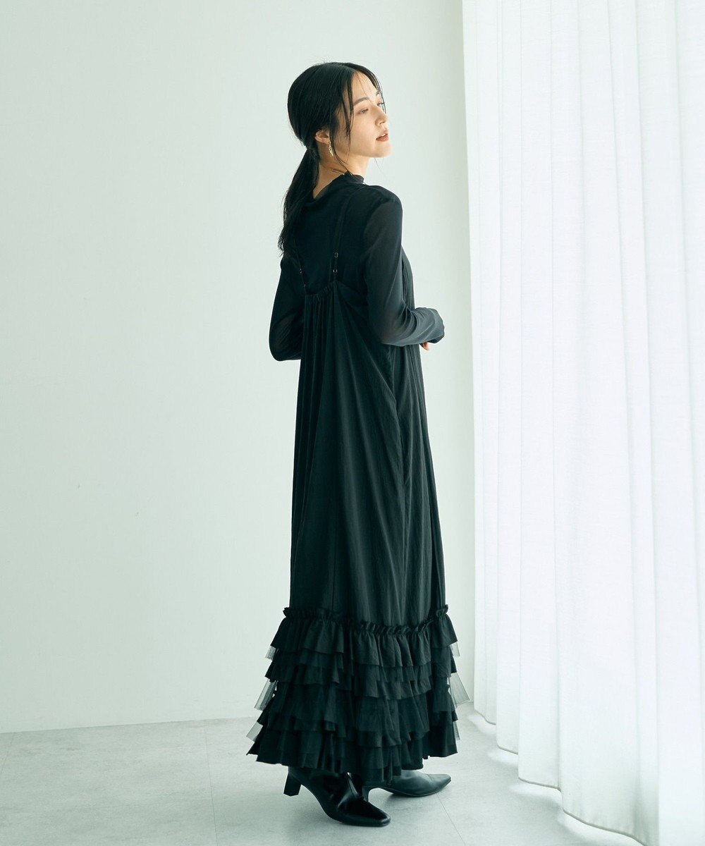 YECCA VECCA ラッフルキャミワンピース 