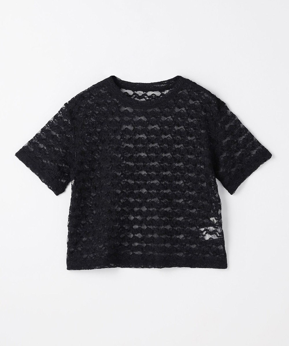 ANY L レースショート丈Tシャツ 