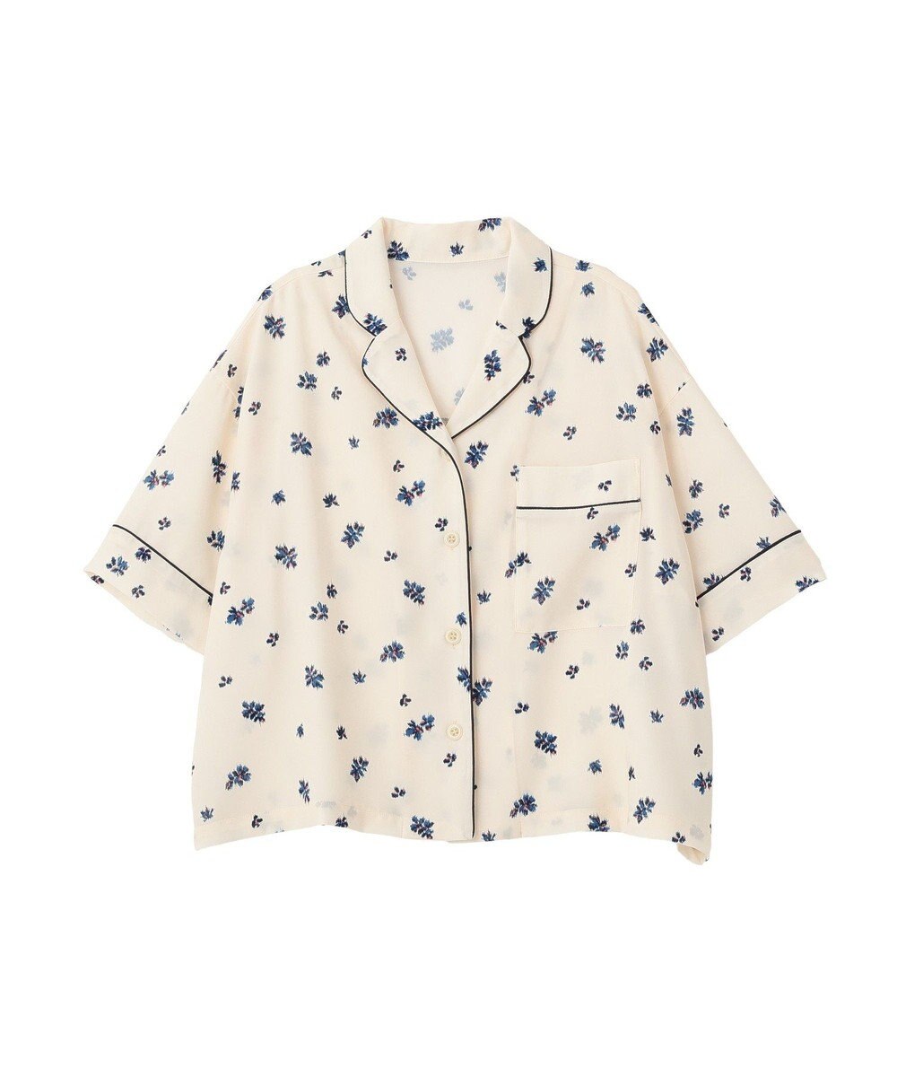 CRAFT STANDARD BOUTIQUE ボタニカルプリントオープンカラーシャツ 
