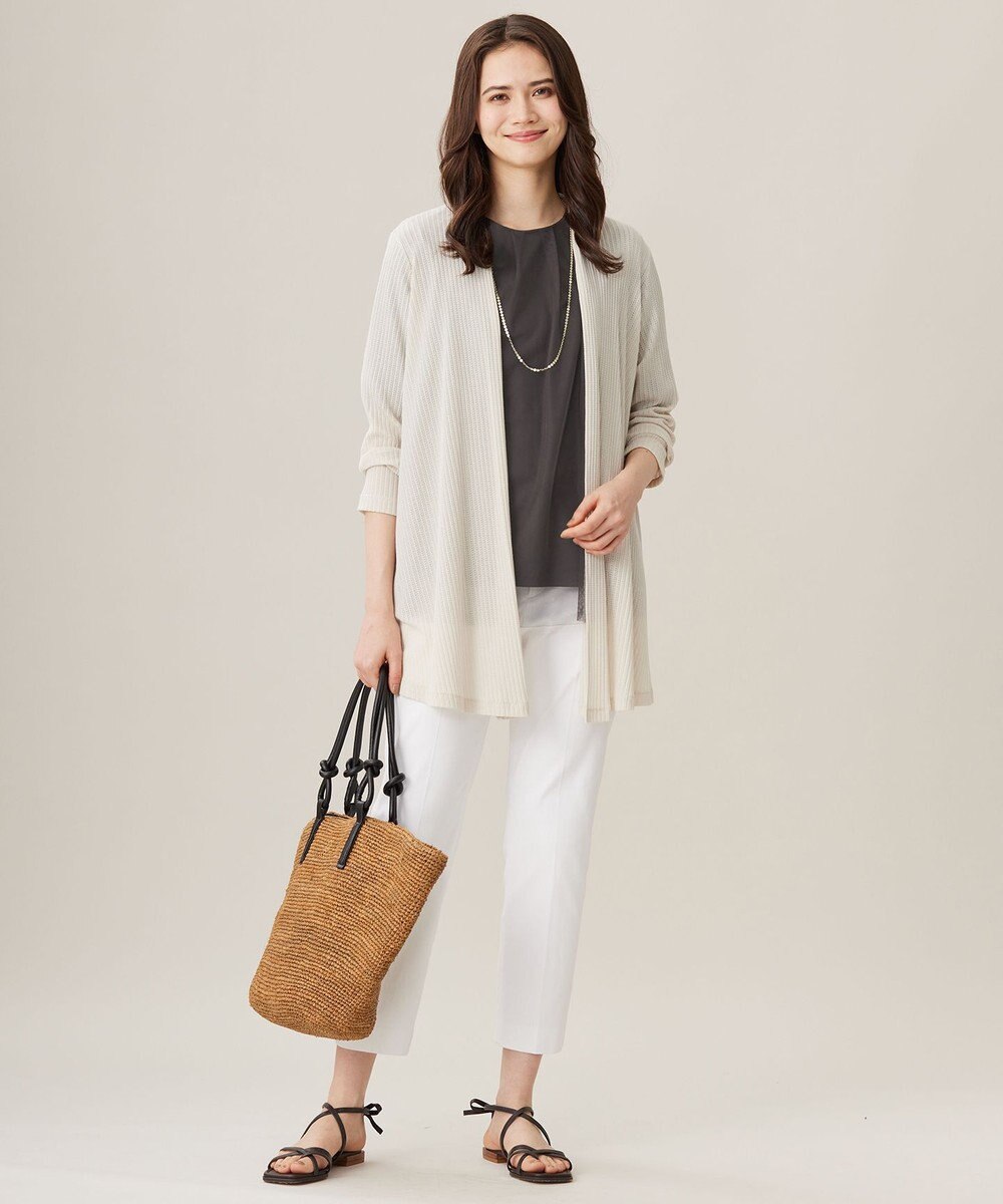 自由区 【アンサンブル対応・洗える】ハンディ カーディガン ロング丈 