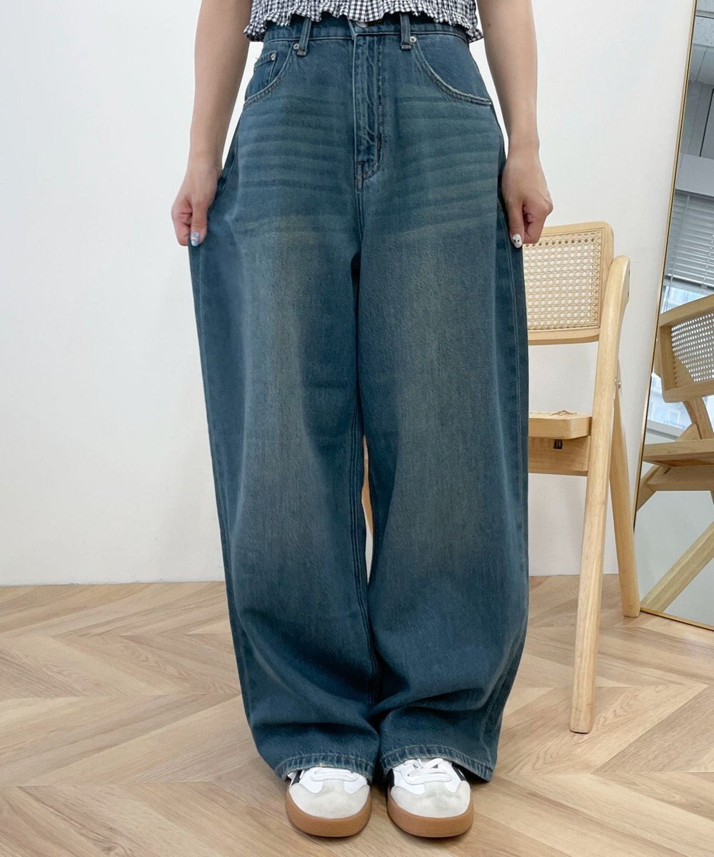 WEGO サマーデニムルーズワイドパンツ 