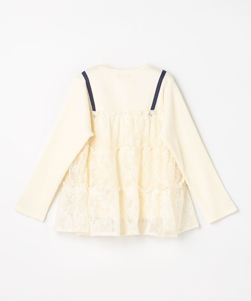 組曲 KIDS 【110-140㎝】スノウレースレイヤード トップス 