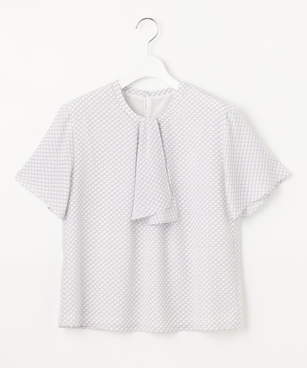 J.PRESS LADIES 【2WAY】幾何プリント ボウタイ カットソー 