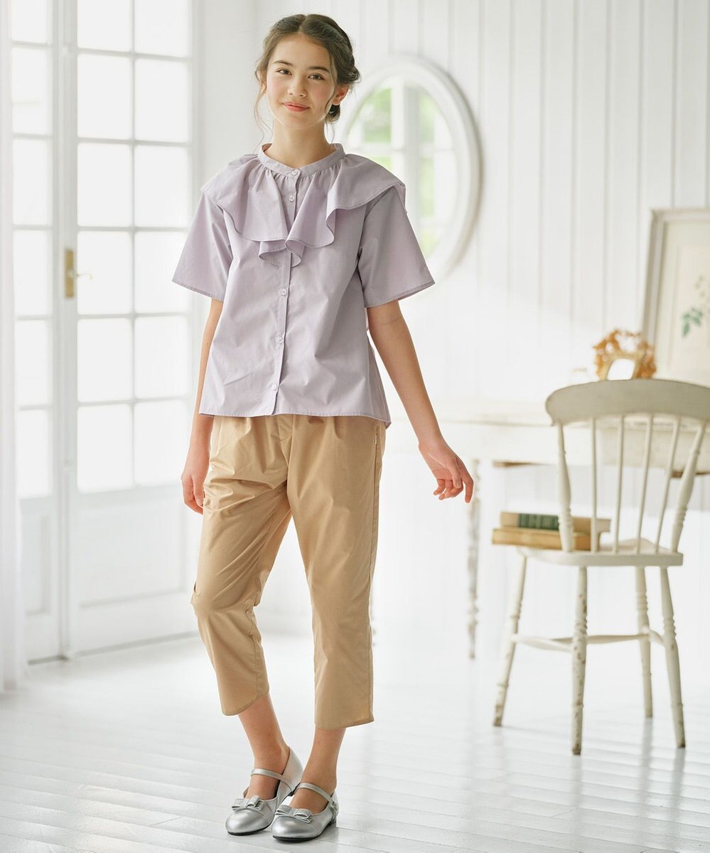 組曲 KIDS 【150-160㎝】パピヨンラッフル ブラウス 