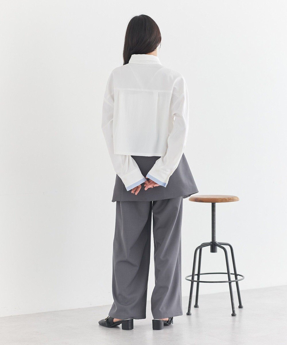 earth music&ecology パイピングショートシャツ 