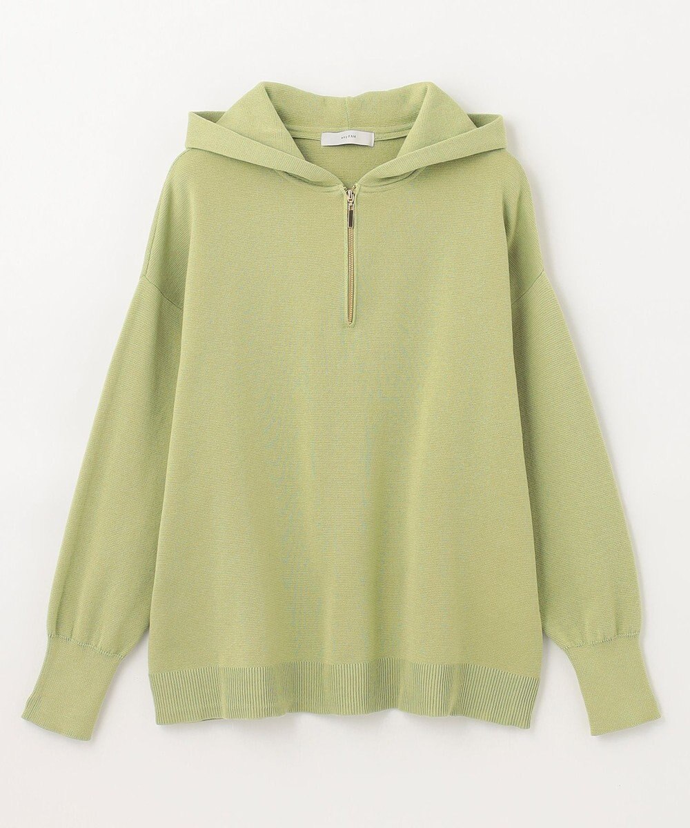 ANY 【洗濯機可】ハーフジップアップ ニットフーディ 