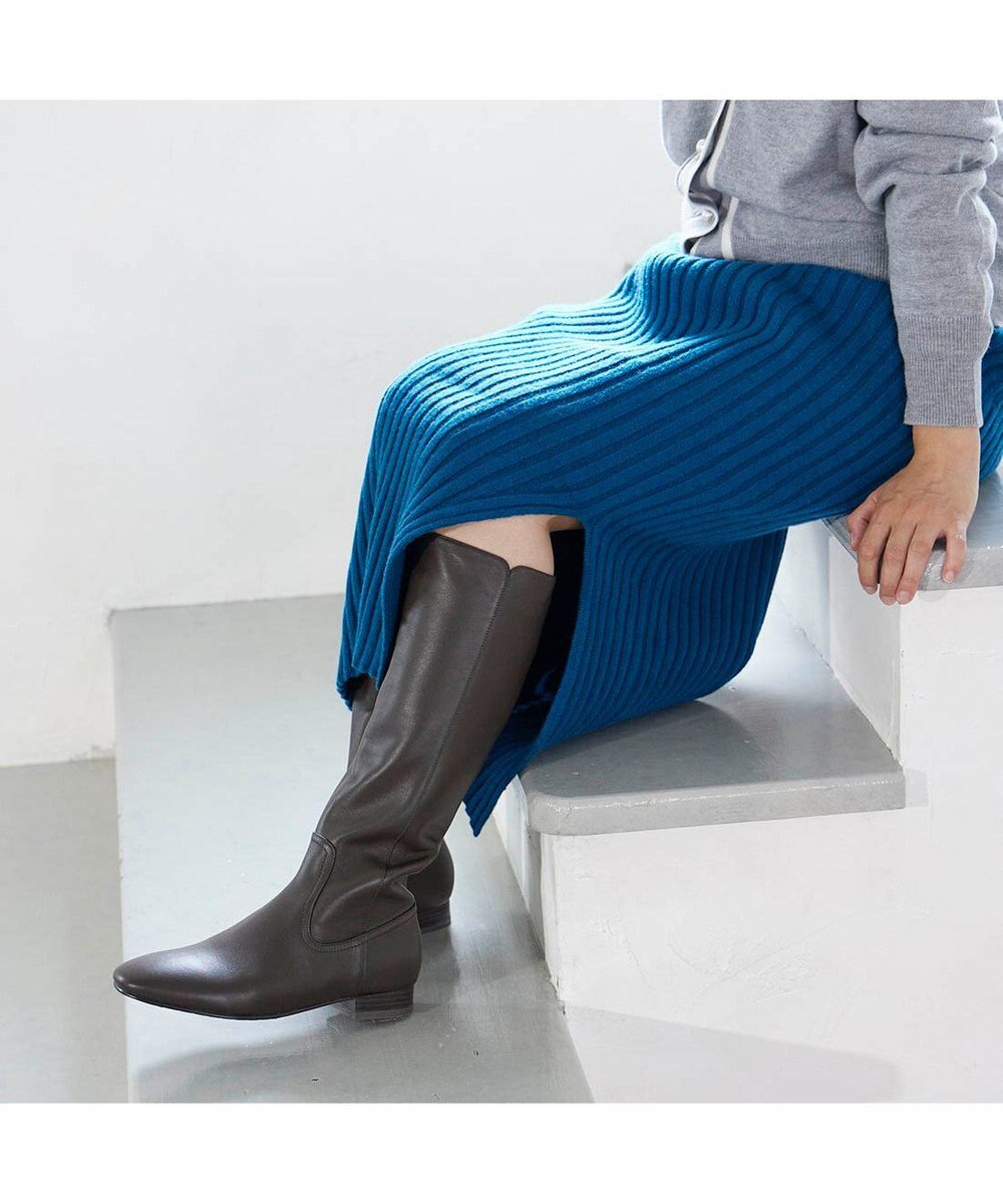 Riz raffinee <Riz raffinee>スクエアトゥプレーンロングブーツ 