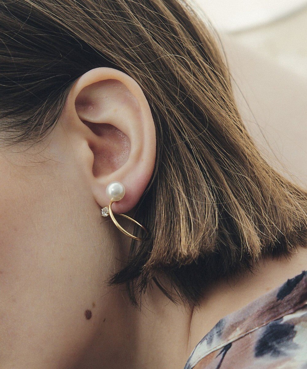 YECCA VECCA パールスパイラルピアス 