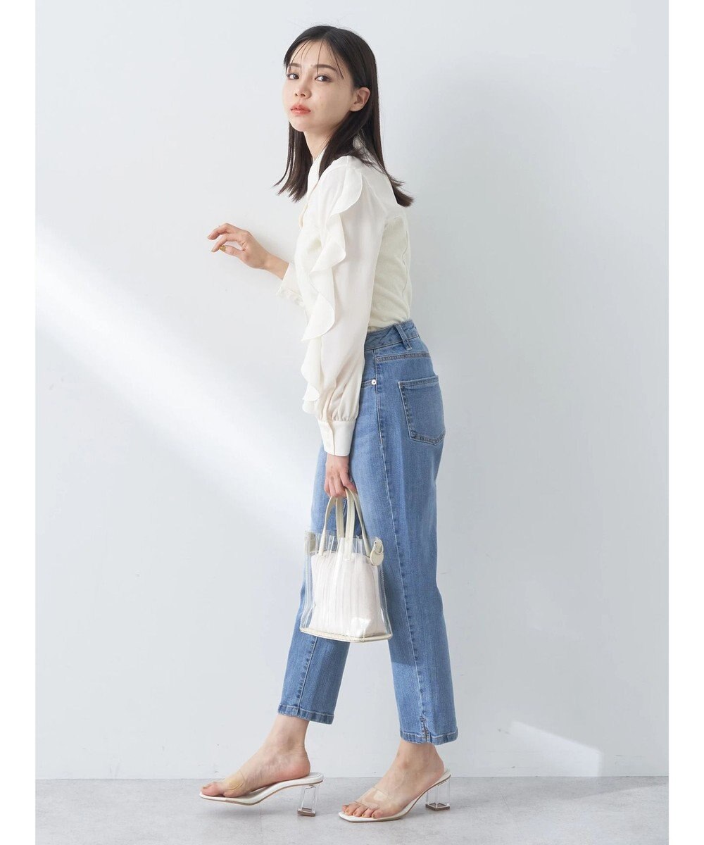 earth music&ecology ドッキングフリルシャツ見えプルオーバー 