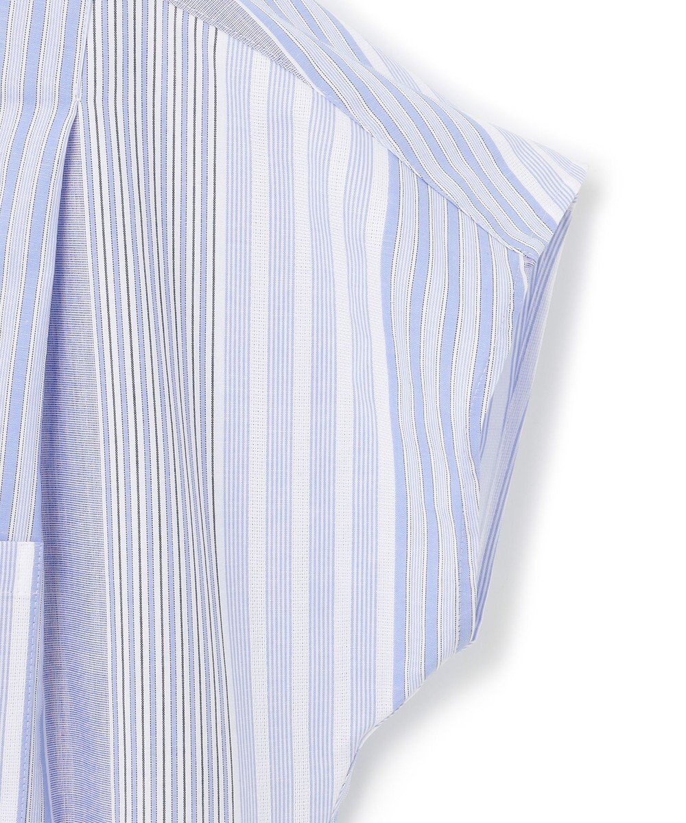 J.PRESS YORK STREET 【WOMEN】キャップスリーブ マルチストライプブラウス 