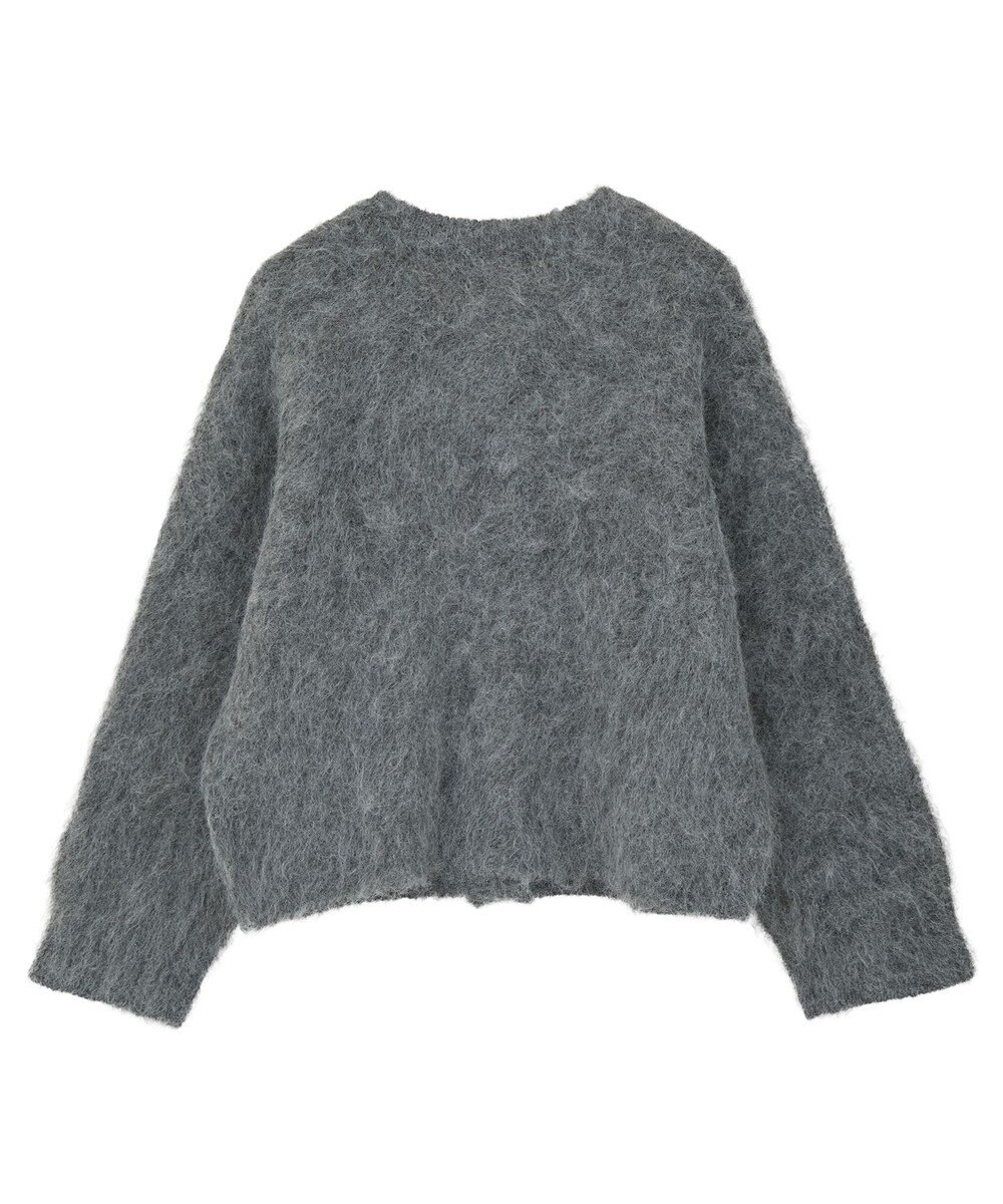 earth music&ecology クルーネックシャギーカーディガン 